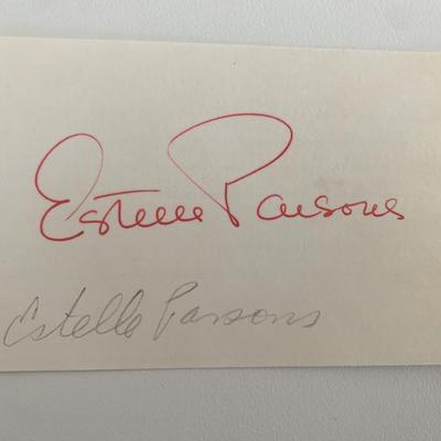 Estelle Parsons original signature