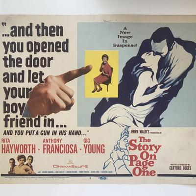 The Story on Page one original 1959 vintage lobby card
