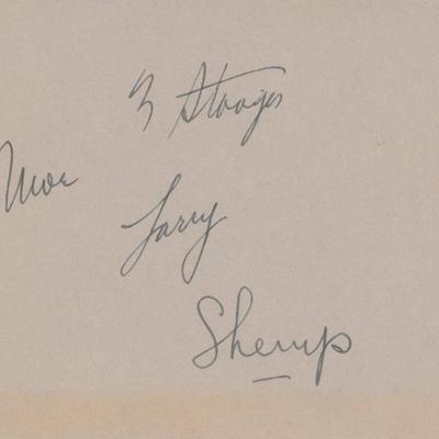 Three Stooges original signatures. GFA Authenticated