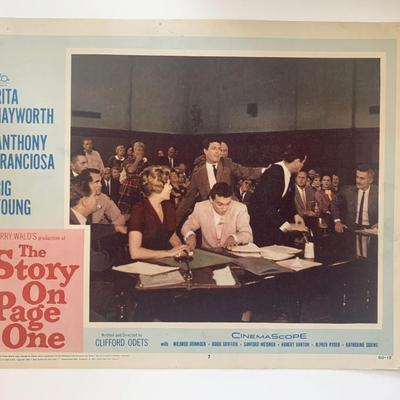 The Story on Page one original 1959 vintage lobby card