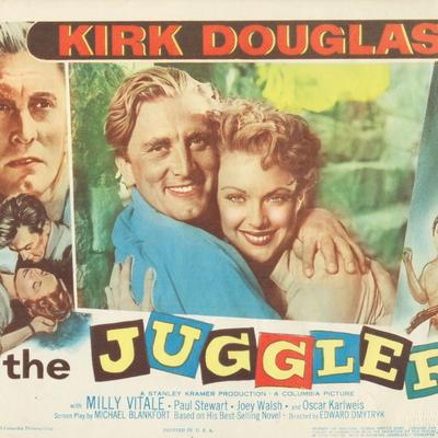 The Juggler 1953 original vintage lobby card
