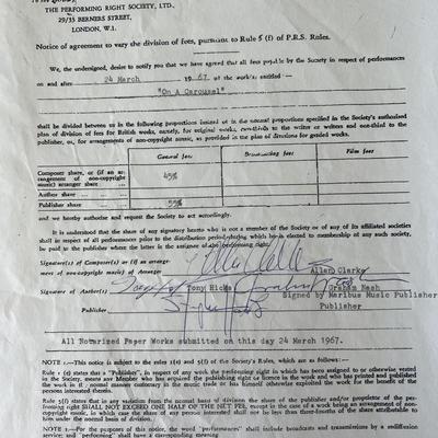 The Hollies signed contract 