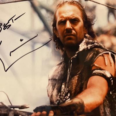 Waterworld Kevin Costner Signed Movie Photo. GFA Authenticated