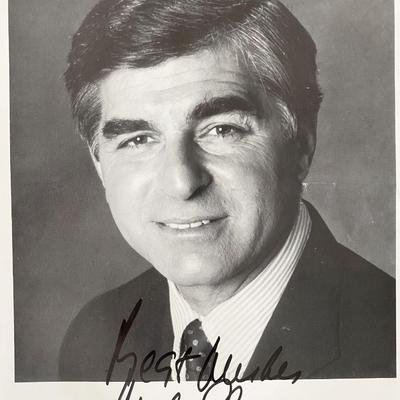 Massachusetts Governor Michael Dukakis signed photo