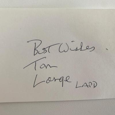OJ Simpson Detective Tom Lange original signature
