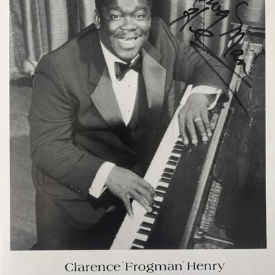 Clarence Frogman Henry signed photo