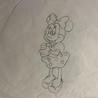 Disney Minnie Mouse original hand drawn artwork