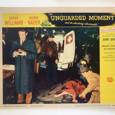 The Unguarded Moment original 1956 vintage lobby card