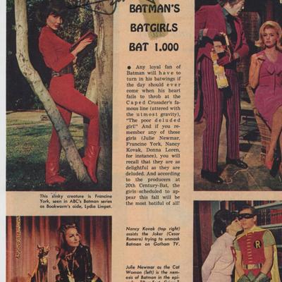 Francine York signed magazine page