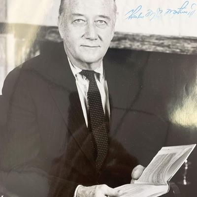 Republican Senator Charles Mathias signed photo