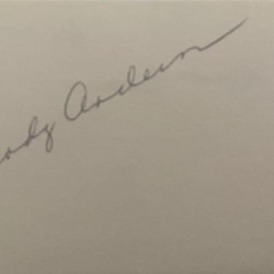 Melody Anderson original signature