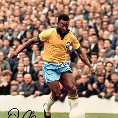 Soccer legend Pele signed photo
