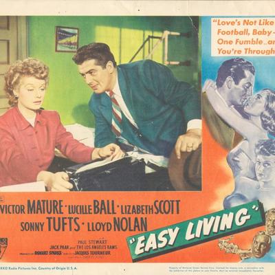 Easy Living 1949 original vintage lobby card
