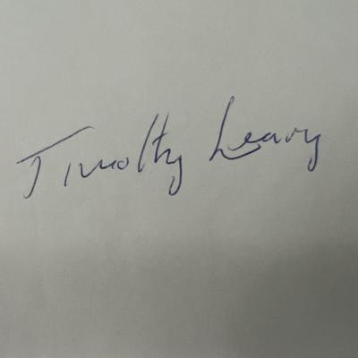 Timothy Leary original signature