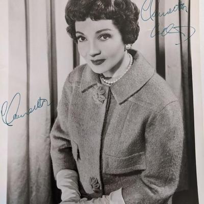 Claudette Colbert signed photo. GFA Authenticated