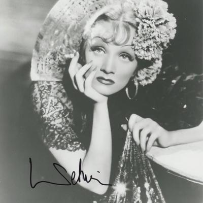 Marlene Dietrich signed photo. GFA Authenticated