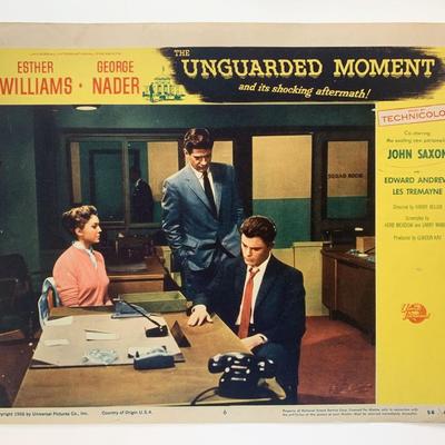 The Unguarded Moment original 1956 vintage lobby card