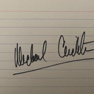Michael Crichton Signature 