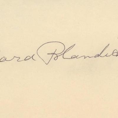 Clara Blandick Aunt Em Wizard of Oz signature cut. GFA Authenticated