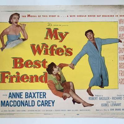 My Wife's Best Friend original 1952 vintage lobby card