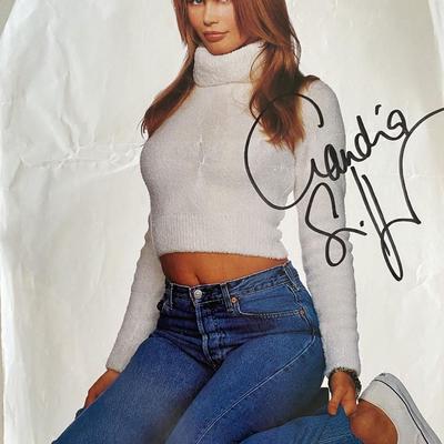 Supermodel Claudia Schiffer signed photo