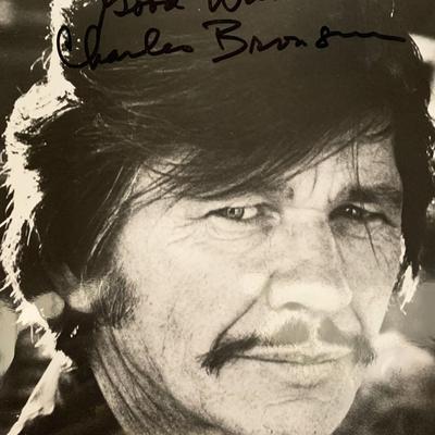 Charles Bronson signed photo