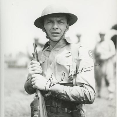 Frank Sinatra signed "From Here to Eternity" movie photo. GFA Authenticated