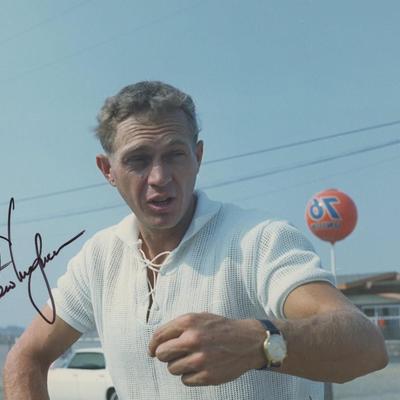 Steve McQueen signed movie photo. GFA Authenticated