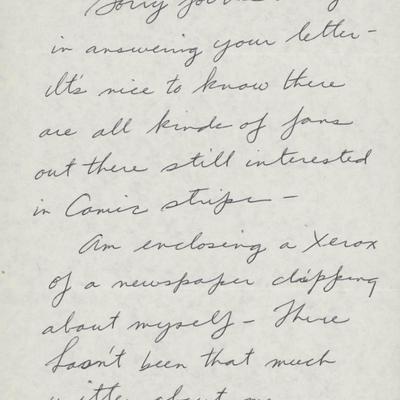 Tony Di Preta handwritten signed letter