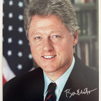 President Bill Clinton signed photo