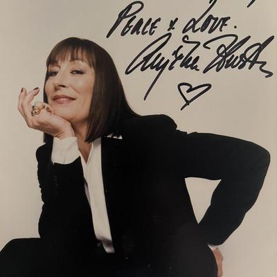 Anjelica Huston signed photo