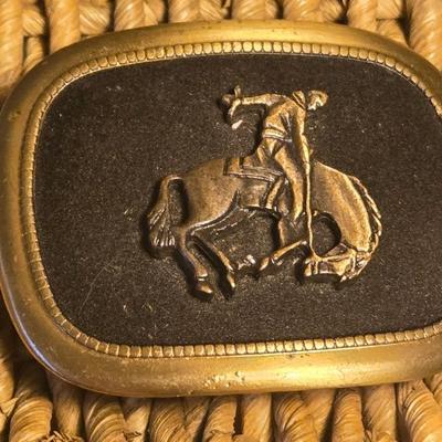 Cowboy on a Bucking Bronc Belt Buckle