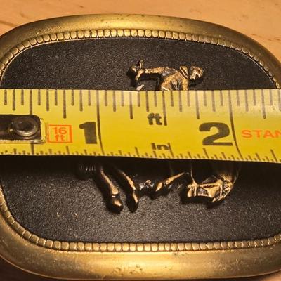 Cowboy on a Bucking Bronc Belt Buckle
