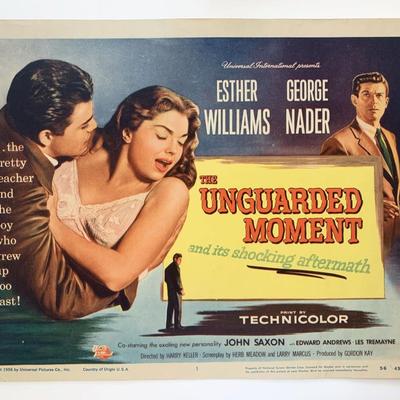 The Unguarded Moment original 1956 vintage lobby card