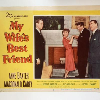 My Wife's Best Friend original 1952 vintage lobby card