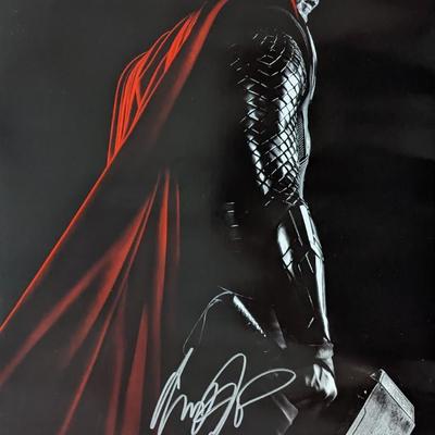 Chris Hemsworth Signed Thor Mini Poster