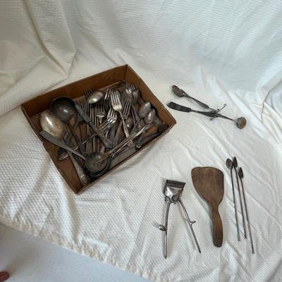 Box of silver plate & other