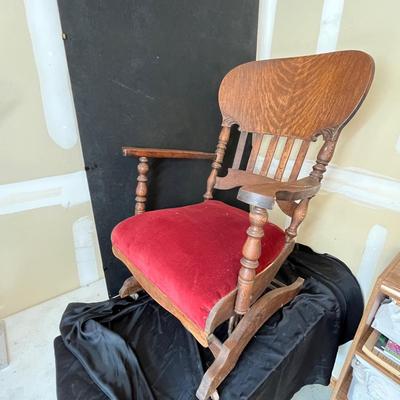 Antique oak rocker