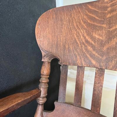 Antique oak rocker