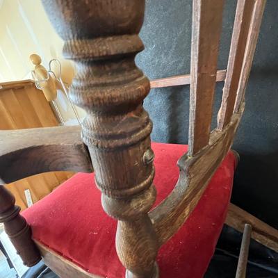 Antique oak rocker
