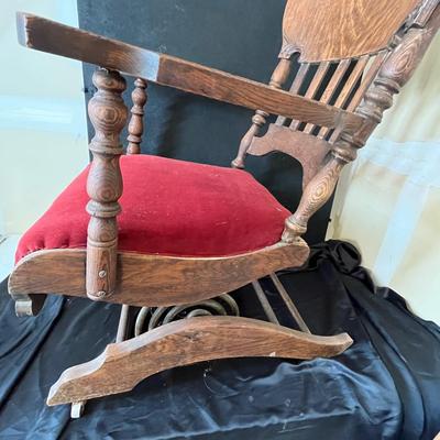 Antique oak rocker