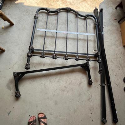 Antique cast iron twin bed