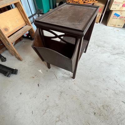 1940s magazine rack side table