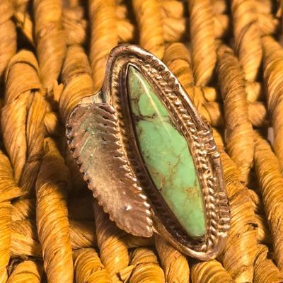 Silverplate Turquoise Ring
