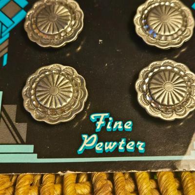 Pewter Concho Button Covers