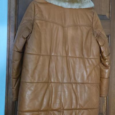 Women's Brown Leather Coat