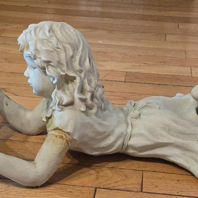 Reading Girl Resin Garden Statue