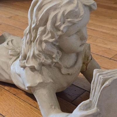 Reading Girl Resin Garden Statue
