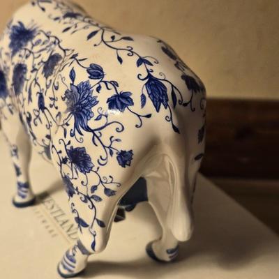Cow Parade Blue & White Cow