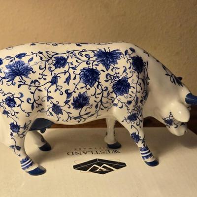 Cow Parade Blue & White Cow